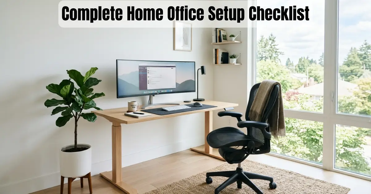 Complete Home Office Setup Checklist